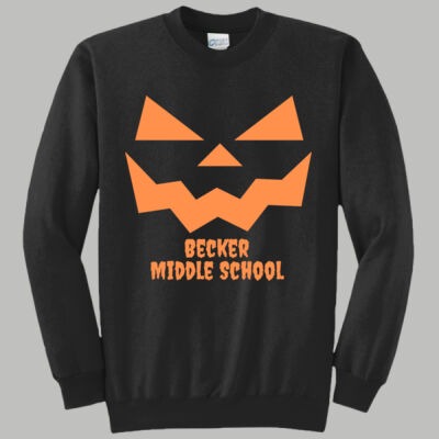 Adult Crewneck - Fall Holidays - Jack O' Lantern - Orange Thumbnail