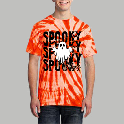 Adult Tie-Dye T-Shirt - Fall Holidays - Spooky Vibes Thumbnail