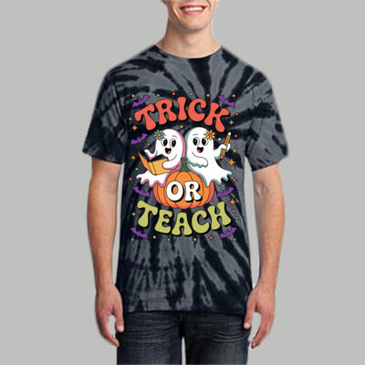 Adult Tie-Dye T-Shirt - Fall Holidays - Trick or Teach Thumbnail