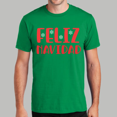 Adult T-Shirt - Winter Holidays - Feliz Navidad - Red Thumbnail