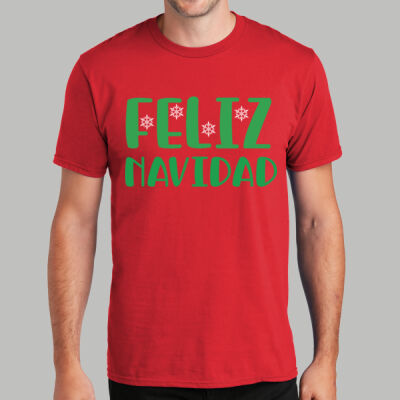 Adult T-Shirt - Winter Holidays - Feliz Navidad - Green Thumbnail