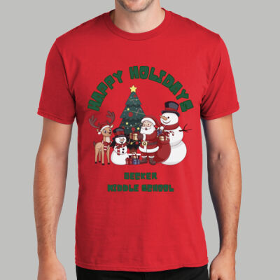 Adult T-Shirt - Winter Holidays - Happy Holidays - Green Thumbnail