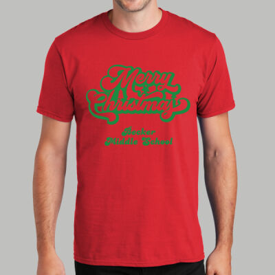Adult T-Shirt - Winter Holidays - Merry Christmas - Green Thumbnail