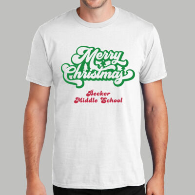 Adult T-Shirt - Winter Holidays - Merry Christmas - Green & Red Thumbnail