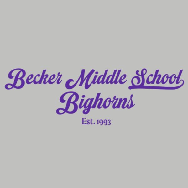 Retro Becker Middle School Bighorns Purple Thumbnail