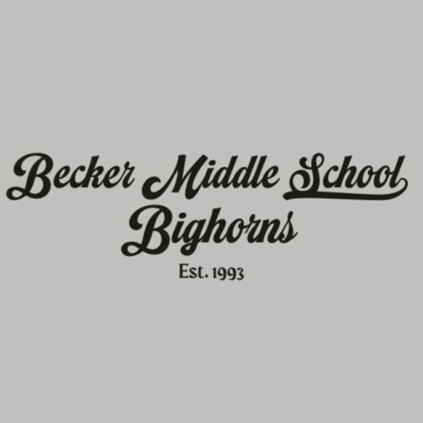 Retro Becker Middle School Bighorns Black Thumbnail